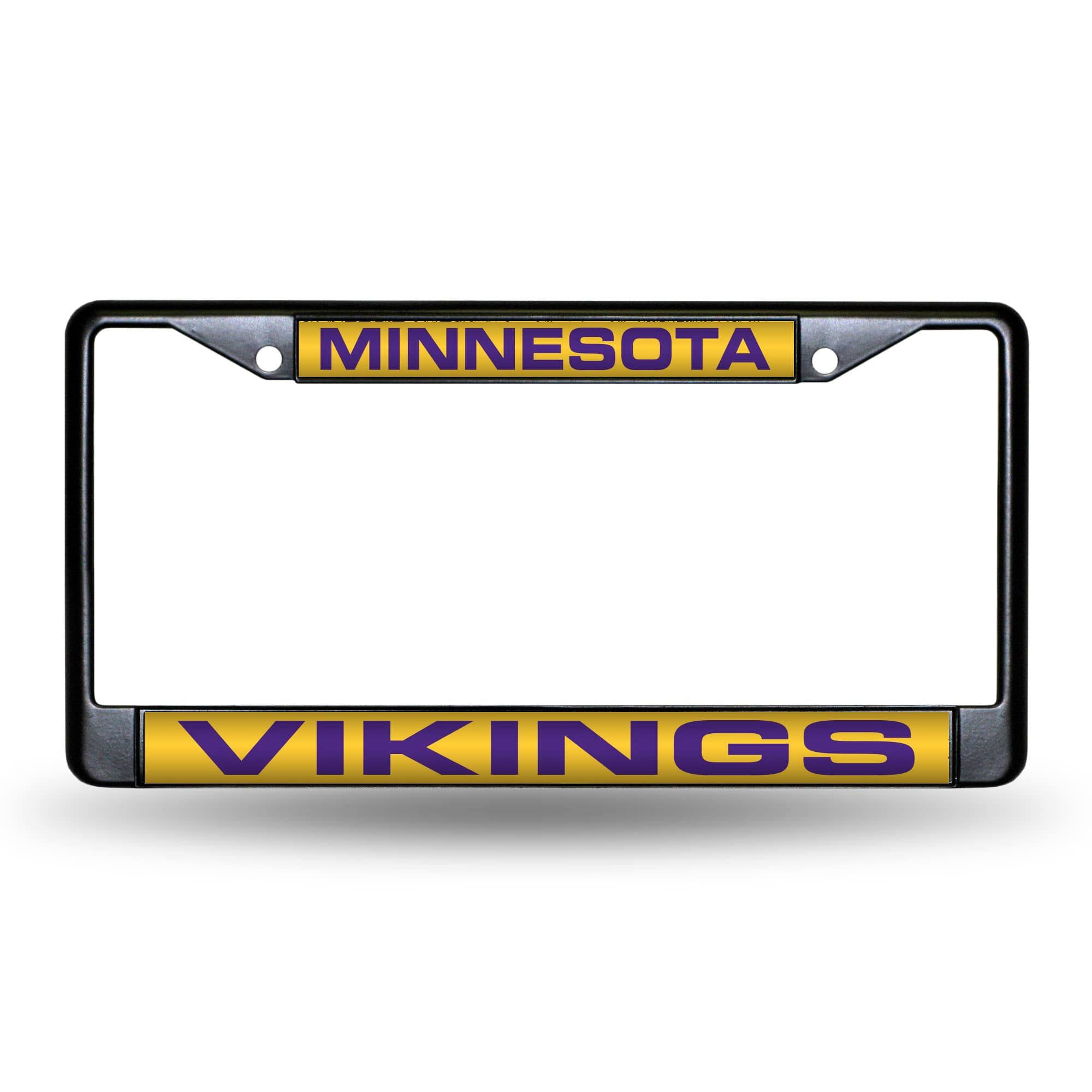 6x22 x 12x22 Black and Yellow NFL Minnesota Vikings License Plate Cover at christmas.com