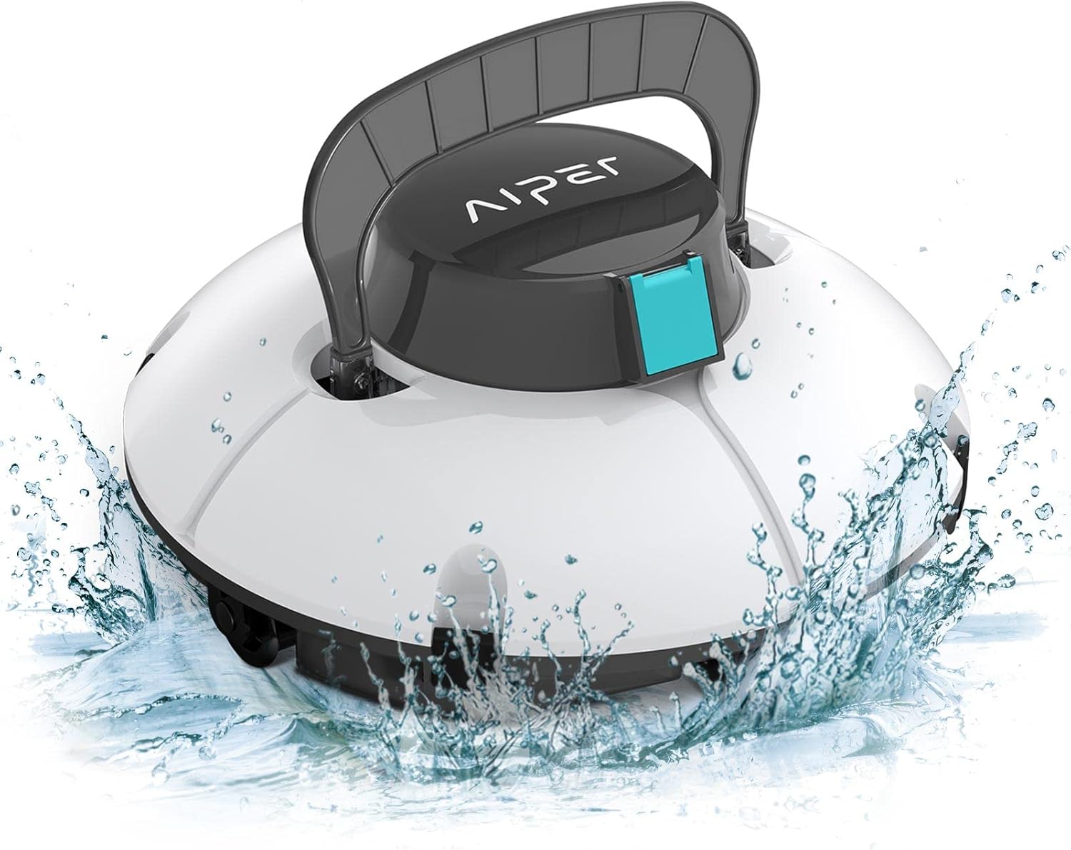 AIPER Cordless Robotic Pool Cleaner, Pool Vacuum with Dual-Drive Motors, Self-Parking Technology, Lightweight, Perfect for Above-Ground/In-Ground Flat Pools up to 35 Feet (Lasts 50 Mins)- Seagull 600
