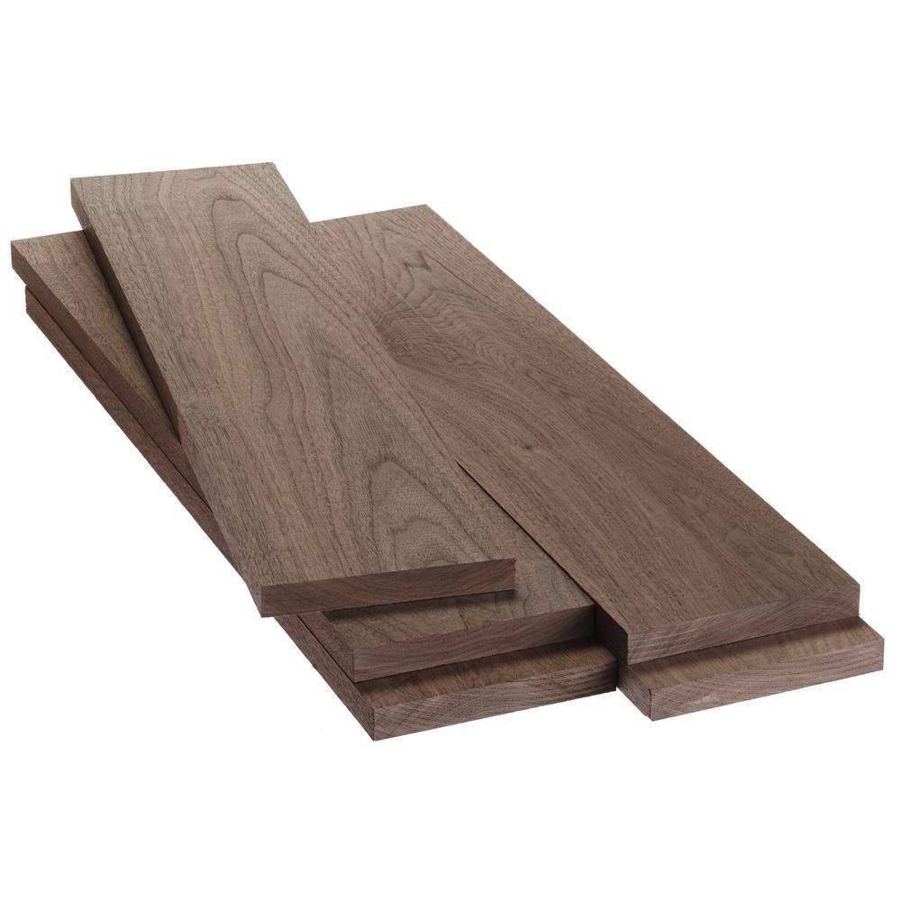 Swaner Hardwood 0.75 in. x 5.5 in. x 4 ft. Walnut S4S Board (5-Pack)
