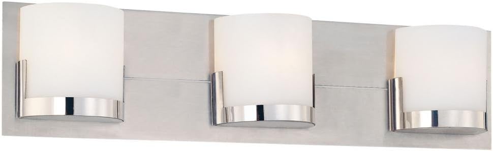 George Kovacs P5953-077, Convex, 3 Light Bath Fixture, Chrome