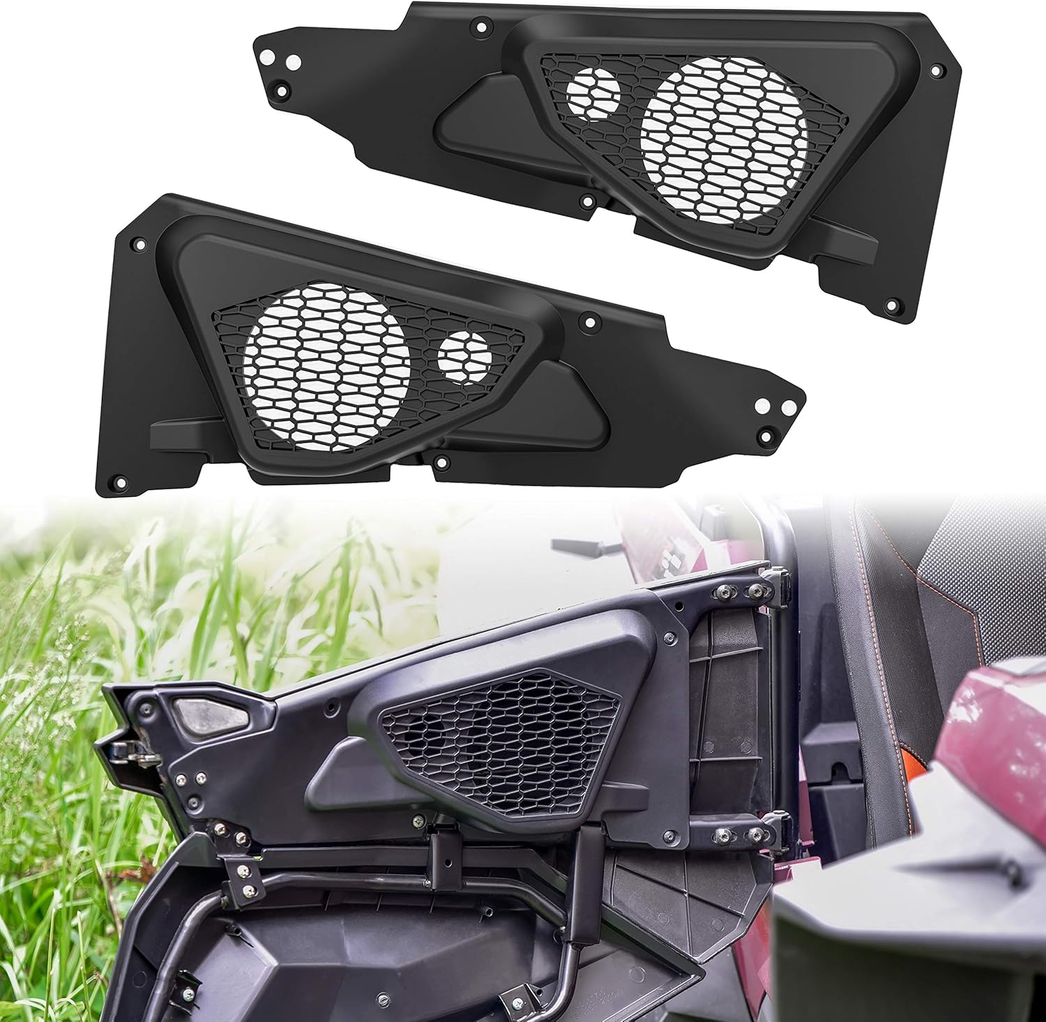 UTV Door Speakers Pods for RZR, SAUTVS 6.5 inch Front Speaker Pods Panels for Polaris RZR XP 4 1000,XP 1000,RZR 900,RZR 4 900 EPS Accessories 2014-2019(2PCS)