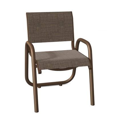 Reliance Stacking Patio Dining Armchair Telescope Casual Textured Kona/Mocha 33x22H x 22x22W x 25x22D