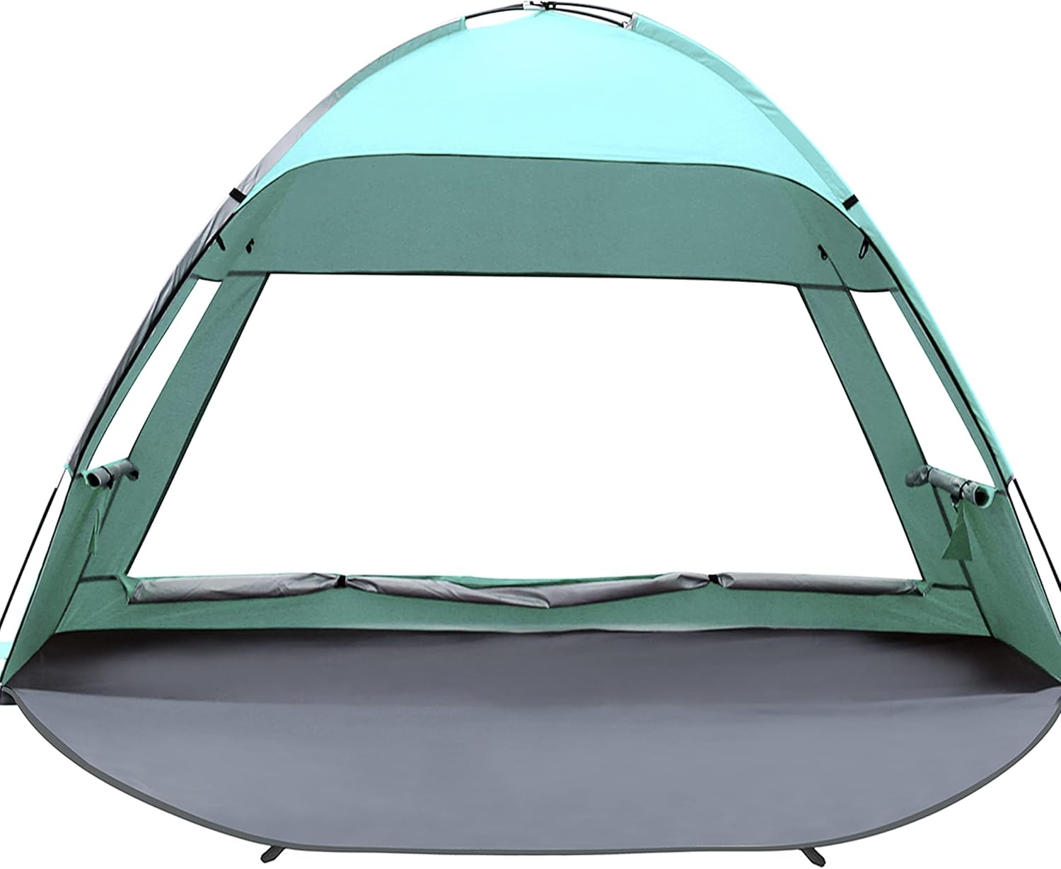 Hitosport Beach Tent Sun Shelter, Beach Canopy Extra Large Sun Shade with UPF 50+ UV, 3 Ventilating Windows & 8.5mm Fiberglass Rods for 3-4 Person