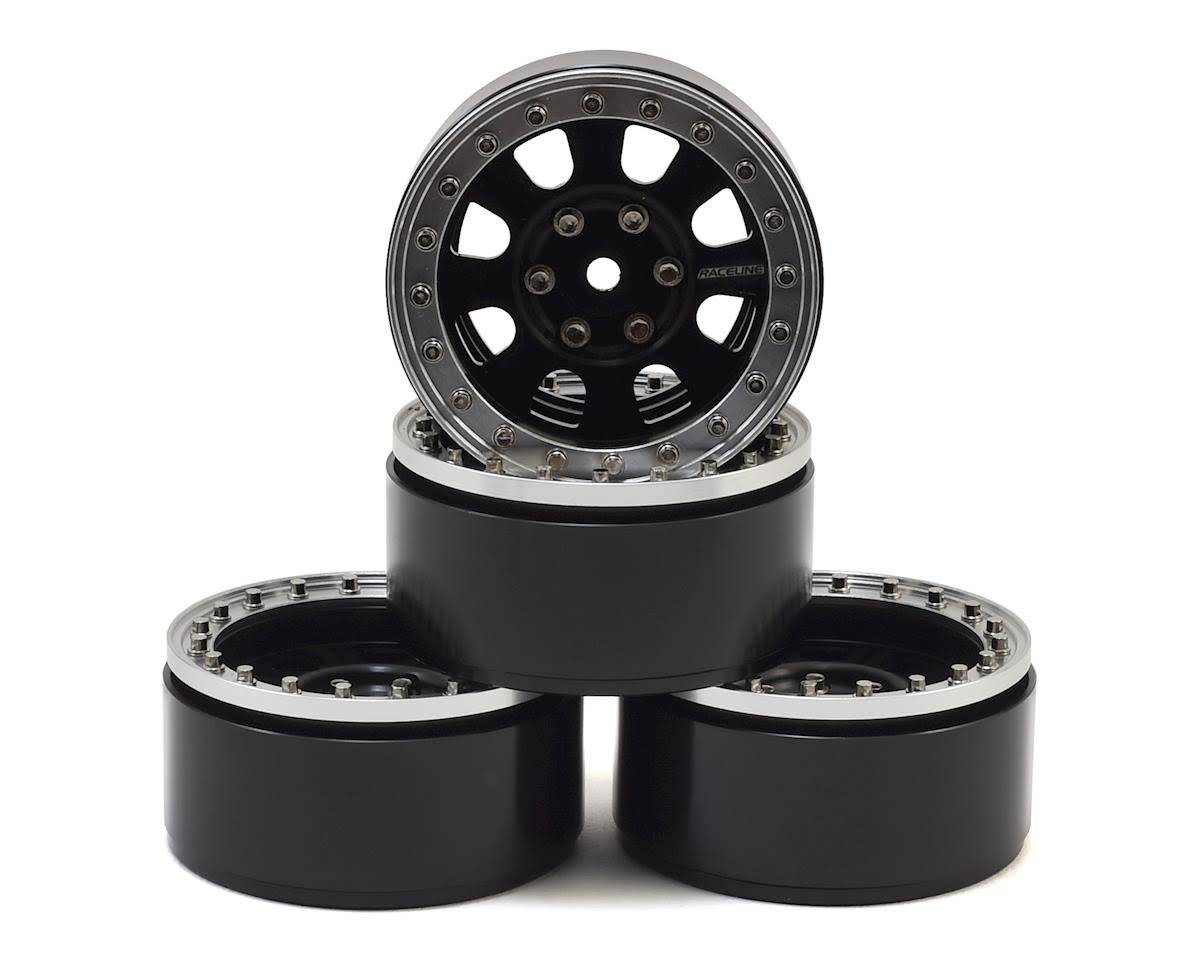 RC4WD Raceline Monster 1.9 Beadlock Wheels Blk/Slv (4) Z-W0189