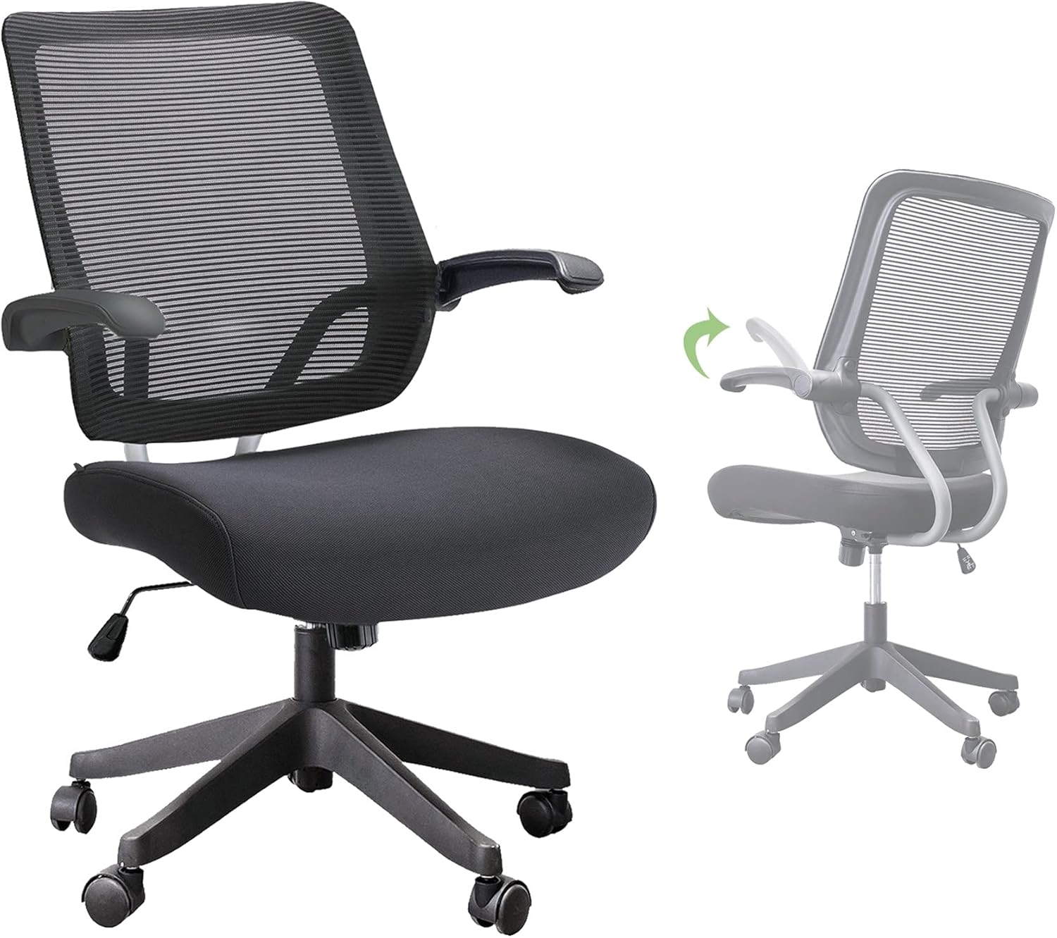 Mesh Office Chair Swivel Mid Back Computer Desk Task Chair Ergonomic Design