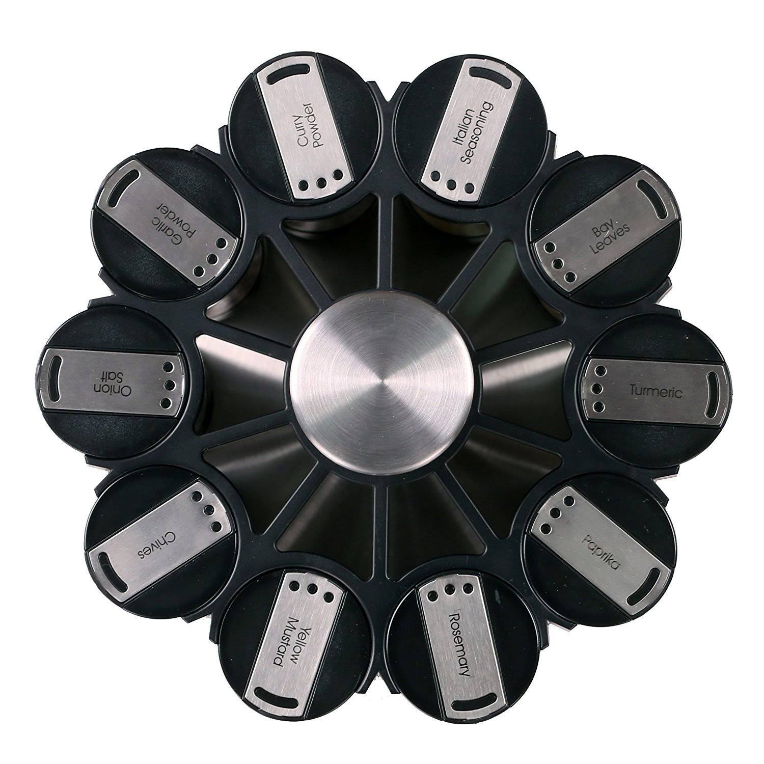 Orii GSR2520 Hourglass Kitchen Spice Rack, Silver 20 Jars