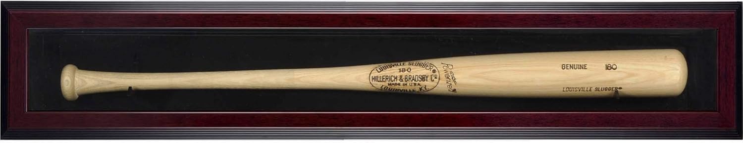 Mahogany Framed Single Bat Display Case - Baseball Bat Display Cases No Logo Pack of 2