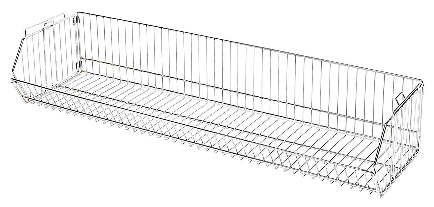 Quantum Storage Systems 2036BC Modular Stacking Basket Chrome Finish 20x22 Width x 36x22 Length x 9x22 Height