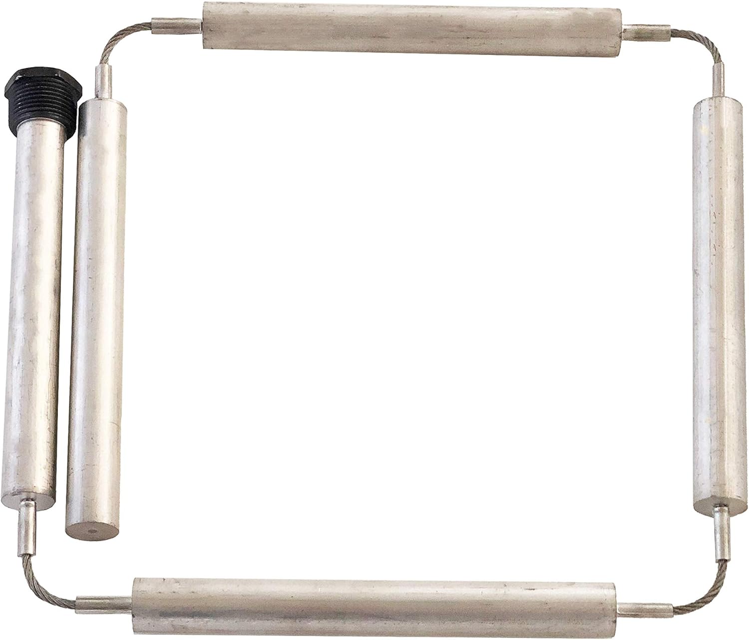 Aluminum Zinc Water Heater Anode Rod; Hex Head; 3/4 NPT x 44-inch; Stops Sulfur/Rotten Egg Smell (Solid) Pack of 2