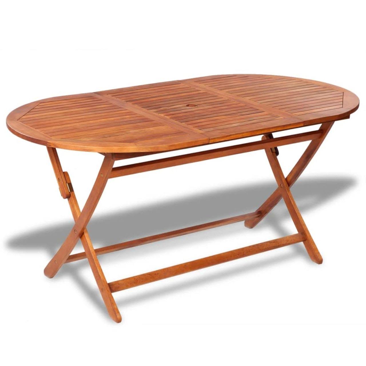 vidaXL Garden Table 62.9x22x33.4x22x29.5x22 Solid Acacia Wood