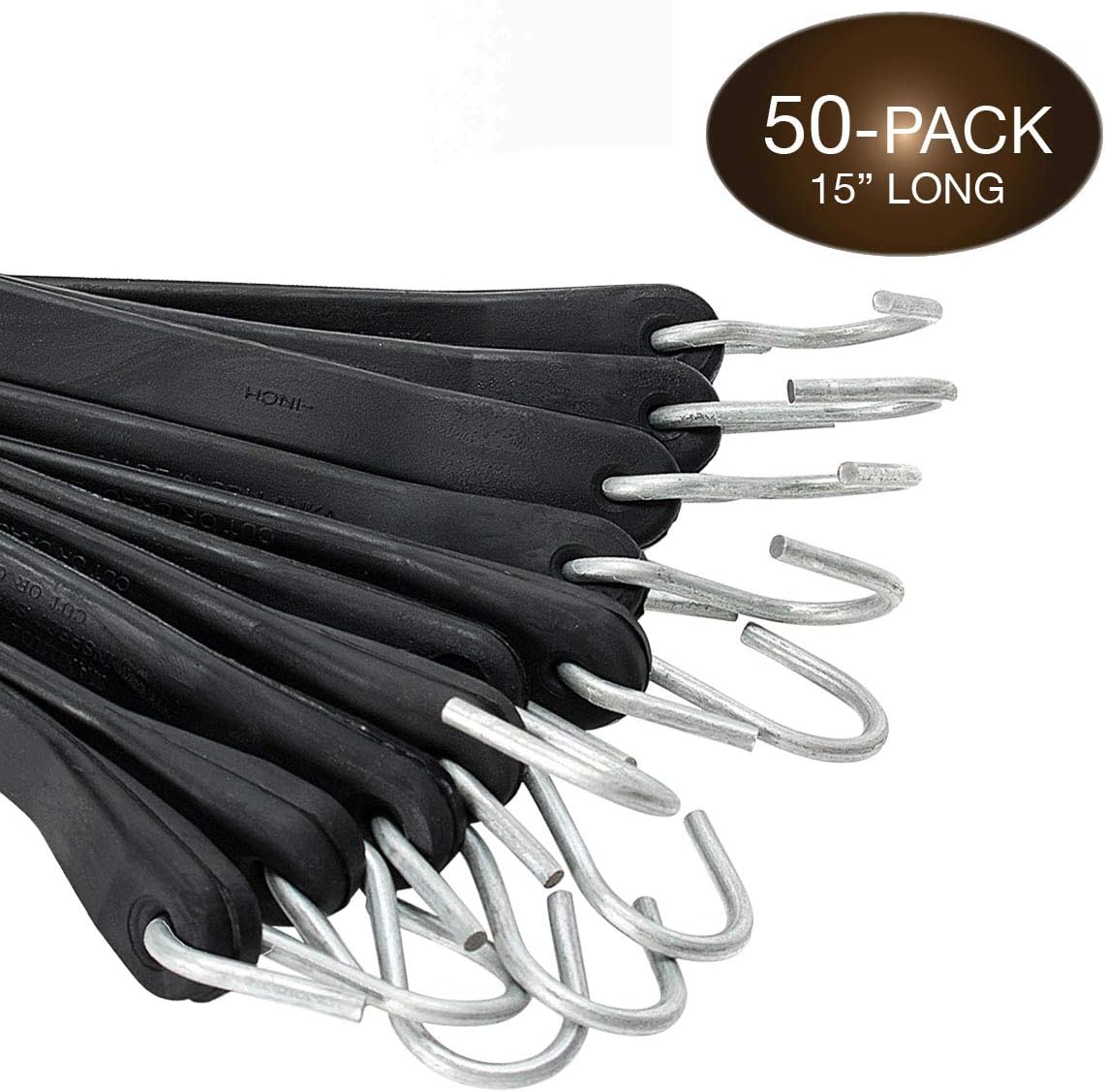 Pack of 50 Tarp Straps for Flatbed Trailers, 15