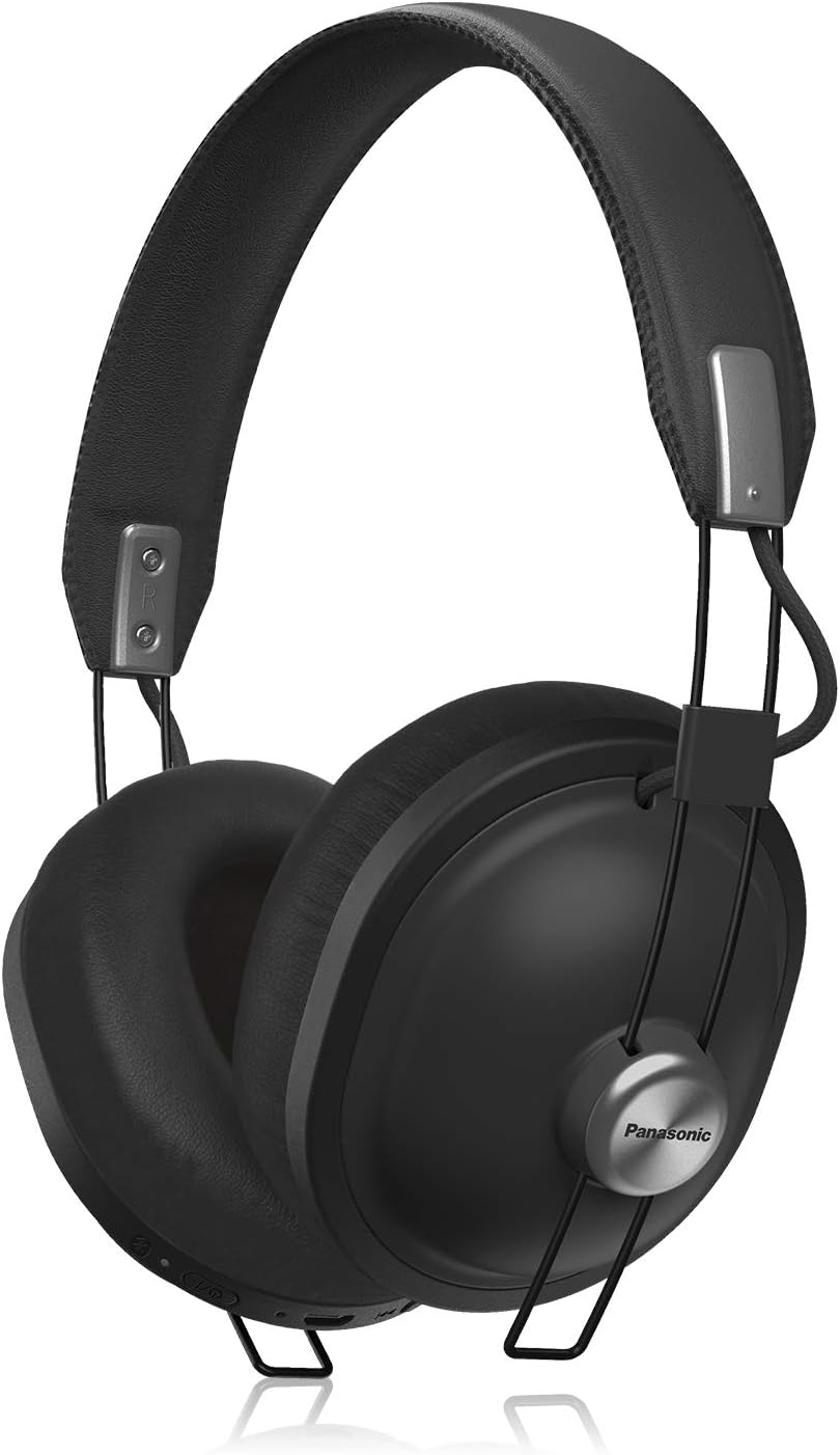 Panasonic Retro Bluetooth Wireless Headphone With Microphone, Deep Bass Enhancer, 24 Hours Playback - RP-HTX80B-R (Sangria)