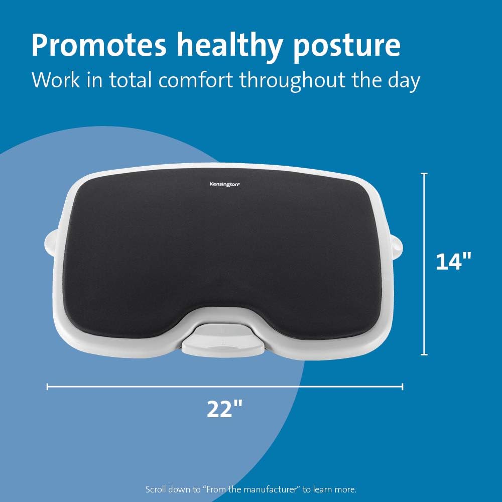 Kensington Comfort Memory Foam Adjustable Footrest (K56144USF) Pack of 2