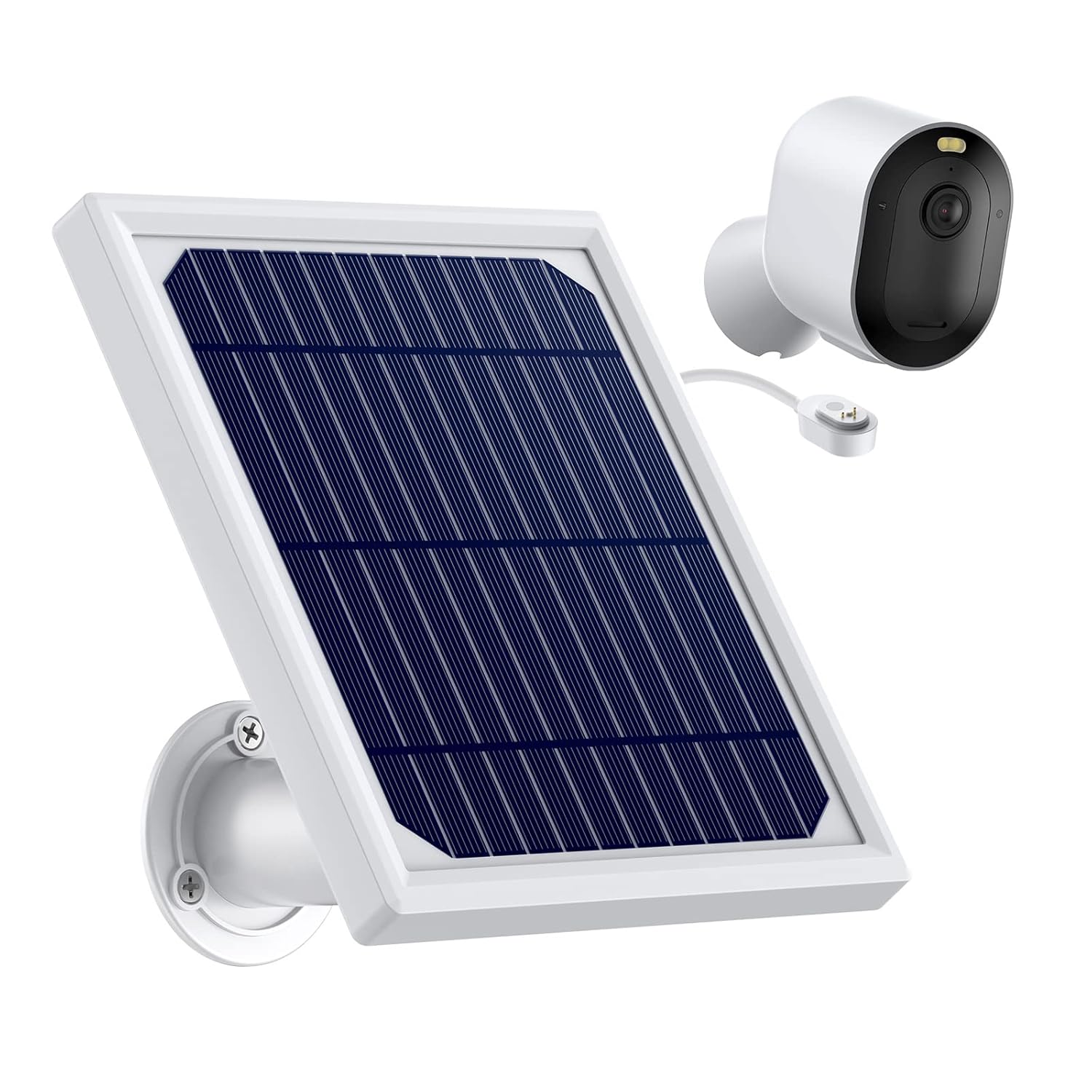 Ayotu Waterproof Solar Panel with 12ft/3.8m Magnetic Charging Cable Compatible with Arlo Pro 3/ Pro 4/ Arlo Ultra/Ultra 2, Solar Charger with Fast Charging Cord (Not Including Camera), 1 Pack White Pack of 2