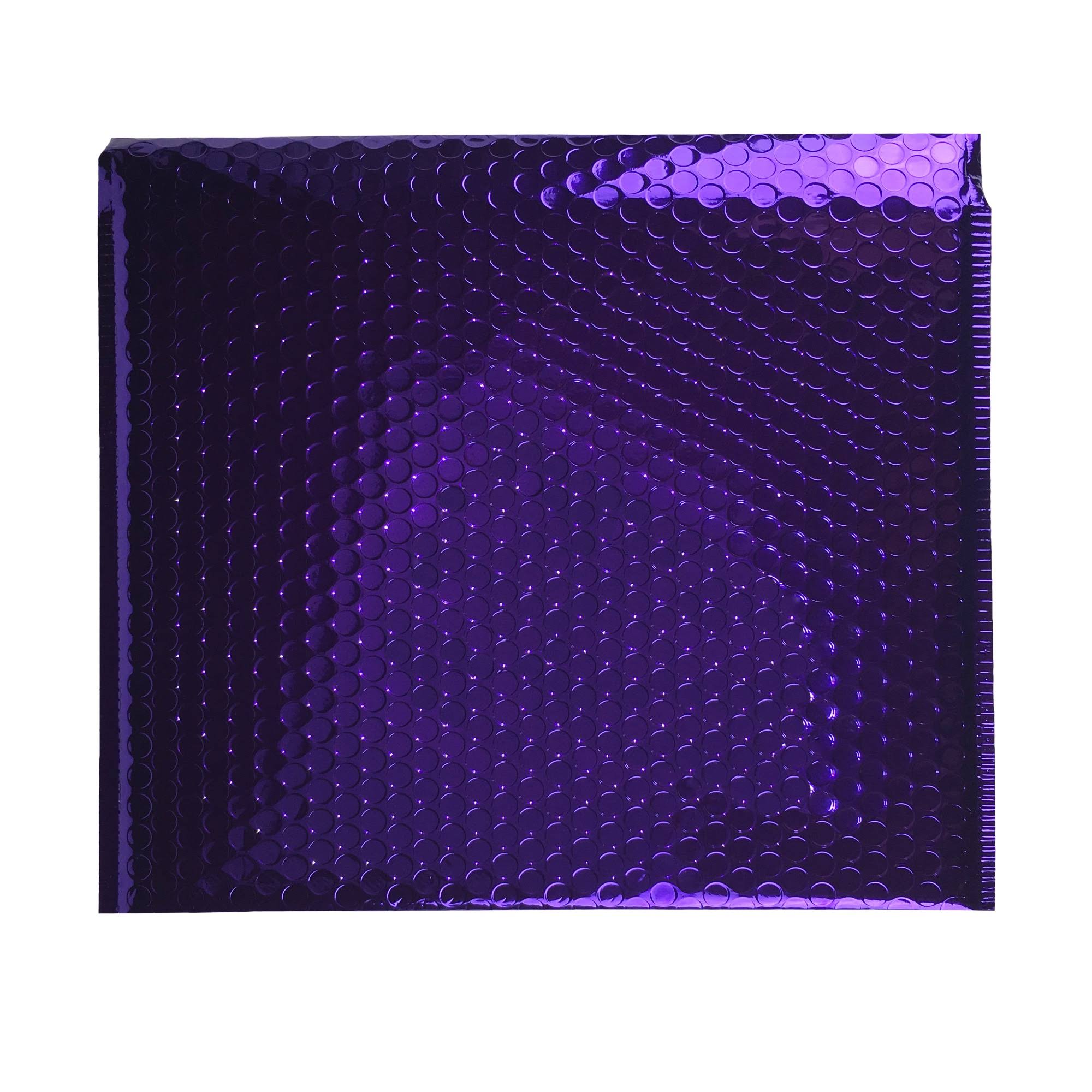 Starboxes 50 Purple Bubble Mailers per Pack 13.75 inch x 11 inch Metallic Glamour Self-Seal Envelopes