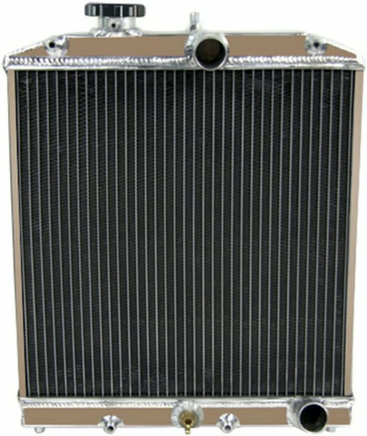 Kamashaa Motor Radiator Compatible for 92-00 Honda Civic, 93-97 Civic del Sol 丨94-01 Acura Integra - 2 Row Full Aluminum Radiator & Fan Shroud & Thermostat Relay Kit