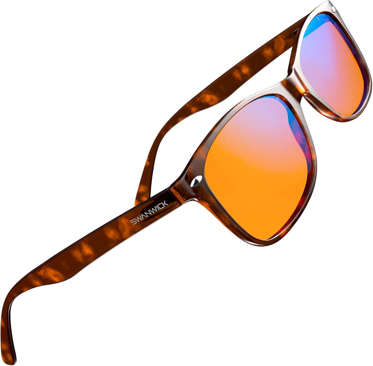 Swanwick Classic Night Swannies - Premium Blue Light Blocking Glasses for Gaming PC, Laptop, Smartphone Glare Pack of 2