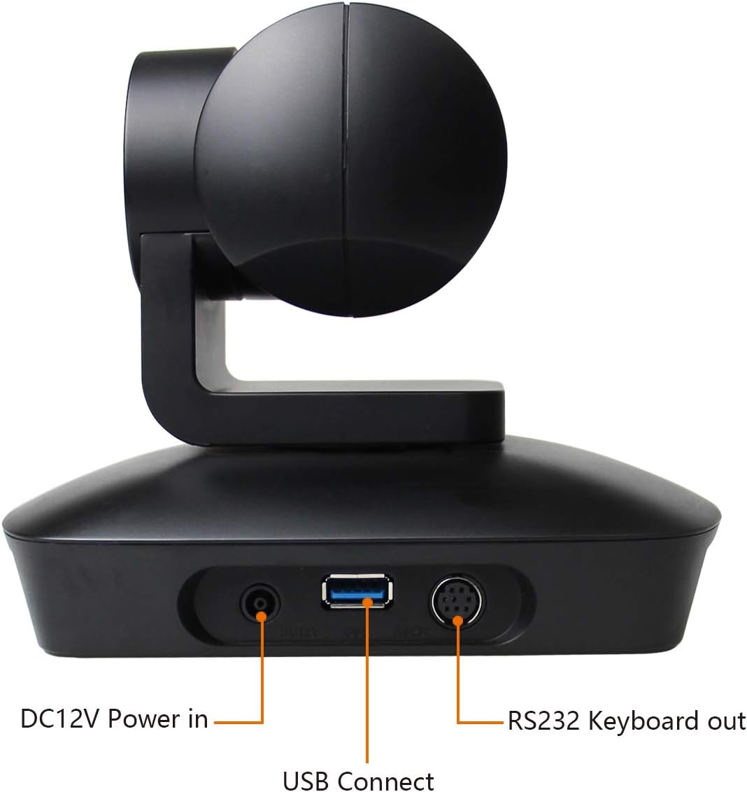 TOALLIN HD 1080P PTZ Conference Room Camera with 4 Microphones Array, 10X Optical Zoom Video Conference Camera, Automatically Voice Tracking, USB PTZ Webcam for Business Meeting