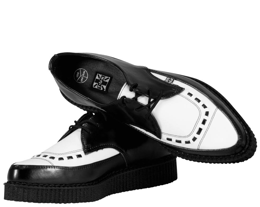 A8140 Two-Tone Pointed Creepers Black/White