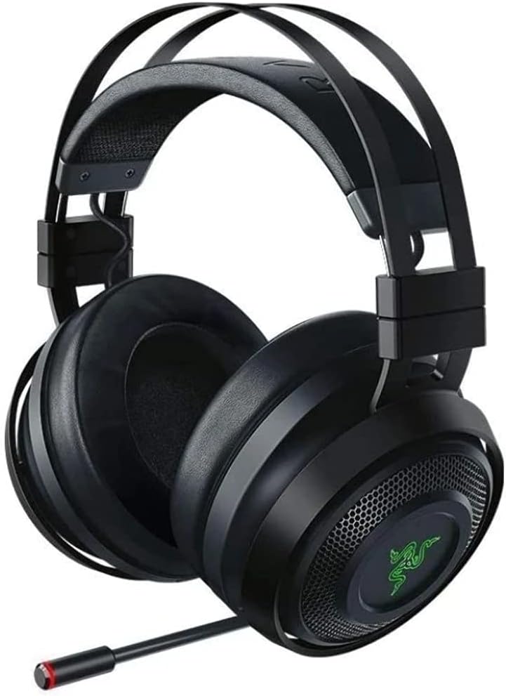 RAZER Nari Ultimate Wireless 7.1 Surround Sound Gaming Headset: THX Audio & Haptic Feedback - Auto-Adjust Headband - Chroma RGB - Retractable Mic - For PC, PS4 (Renewed)