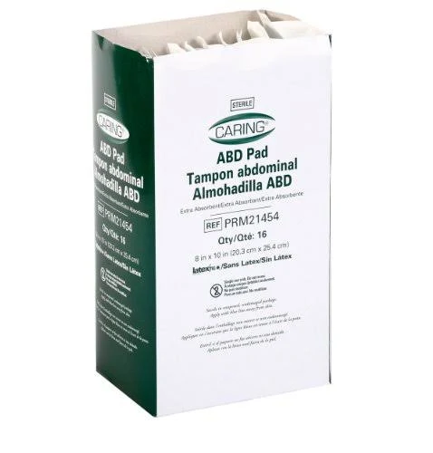 Caring Abdcombine Pads Sterile 8 x 10 Min Order Is 1 CS 20 Box Case 320 each