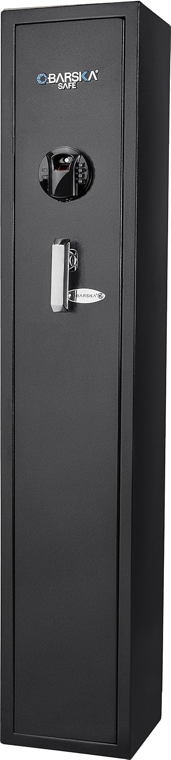 BARSKA New Large Quick Access Biometric Rifle Safe Cabinet (52 in x 8.6 in x 9.8 in)