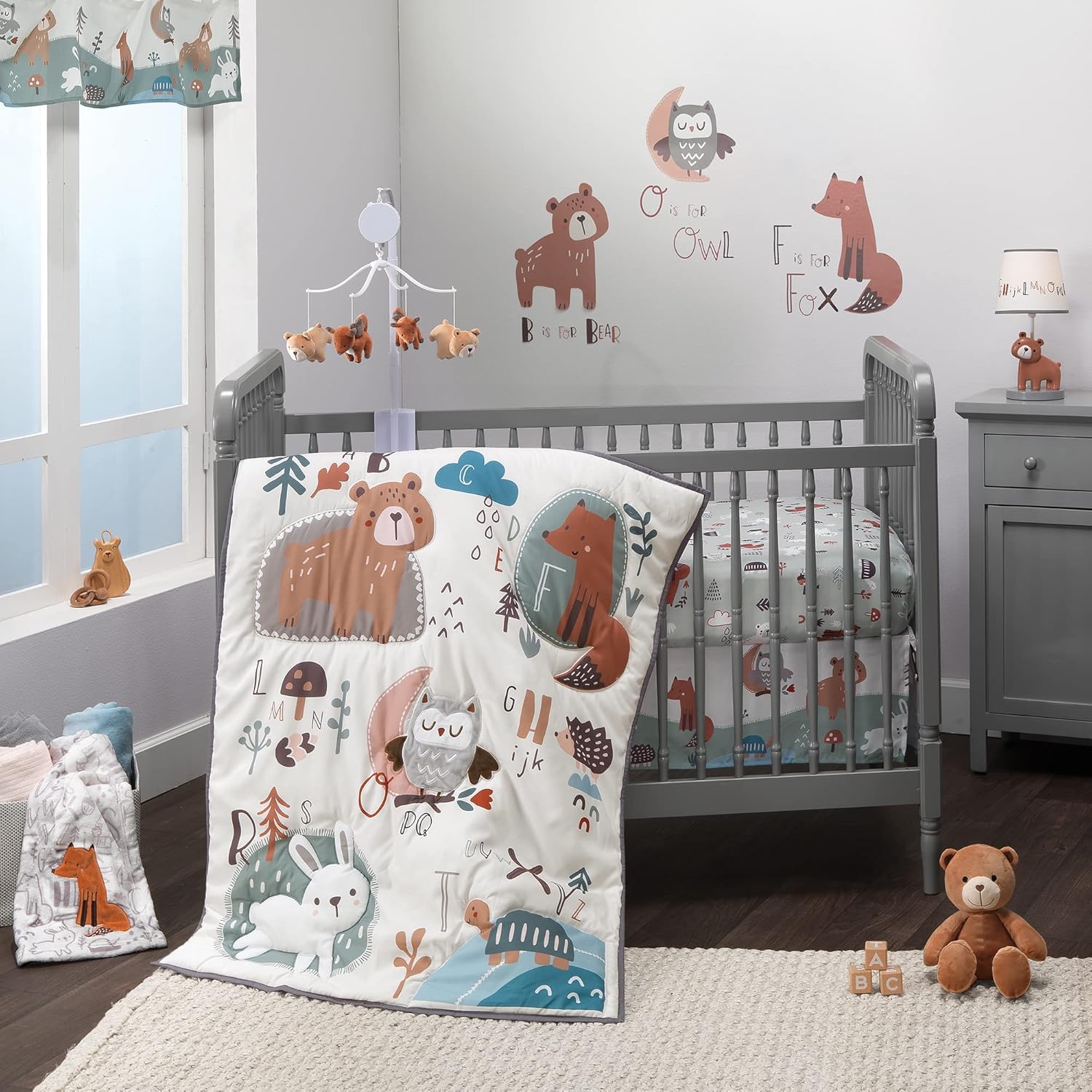 Bedtime Originals Animal Alphabet 3-Piece Infant Nursery Baby Crib Bedding Set Pack of 2