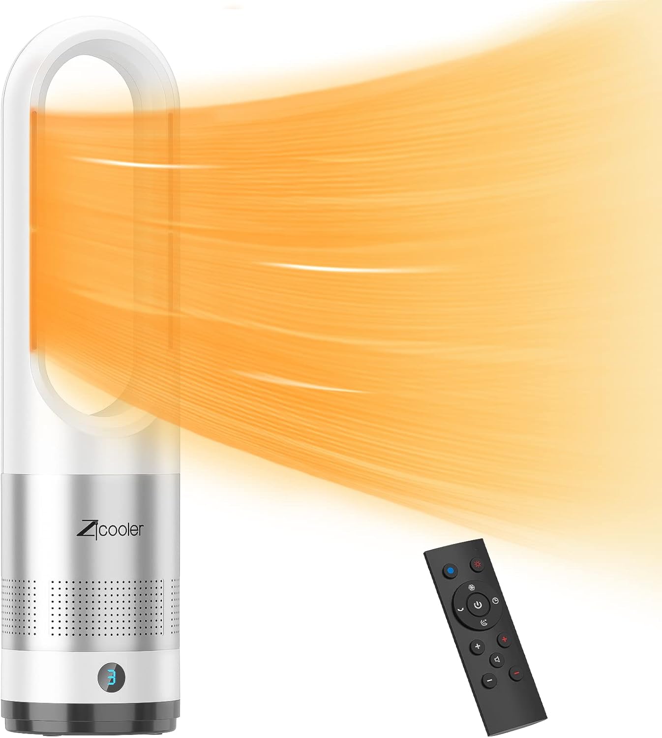 22'' Space Heater, 1000W Fast Heating Portable Electric Heater Fan Combo with Remote, 3 Modes, Overheat & Tip-Over Protection, 9H Timer, Desk Oscillating Ceramic Heater for Indoor Use, Bedroom, Office