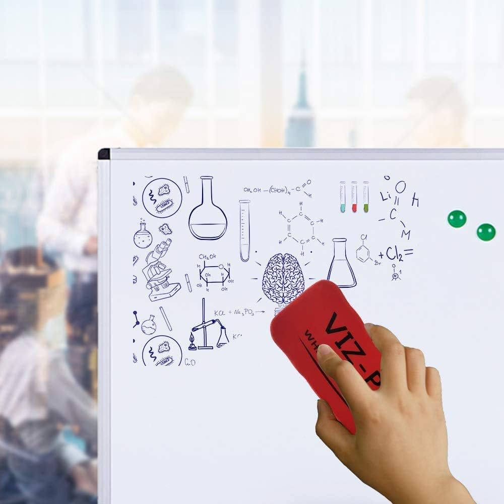 VIZ-PRO Dry Erase Board/Magnetic White Board, 48 X 32 Inches, Silver Aluminium Frame Pack of 2