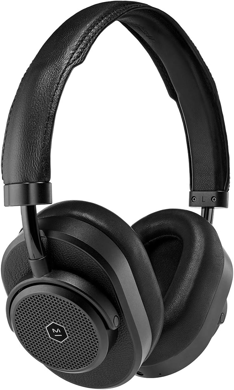Master & Dynamic MW65 Active Noise-Cancelling (Anc) Wireless Headphones &ndash; Bluetooth Over-Ear Headphones with Mic, Silver Metal/ Brown Leather