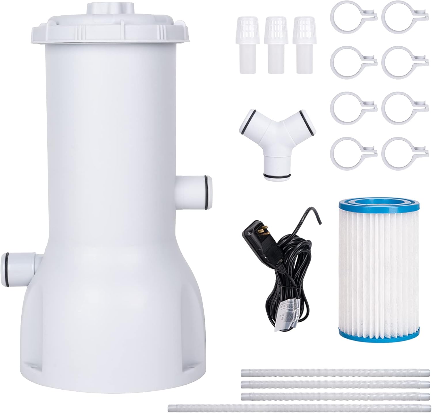 Future Way Pool Pump Compatible with Intex, Bestway, Summer Waves Above Ground Pool, Swimming Pool Filter Pump 1000 GPH, 110-120V with GFCI, Upgrade Version Pack of 2