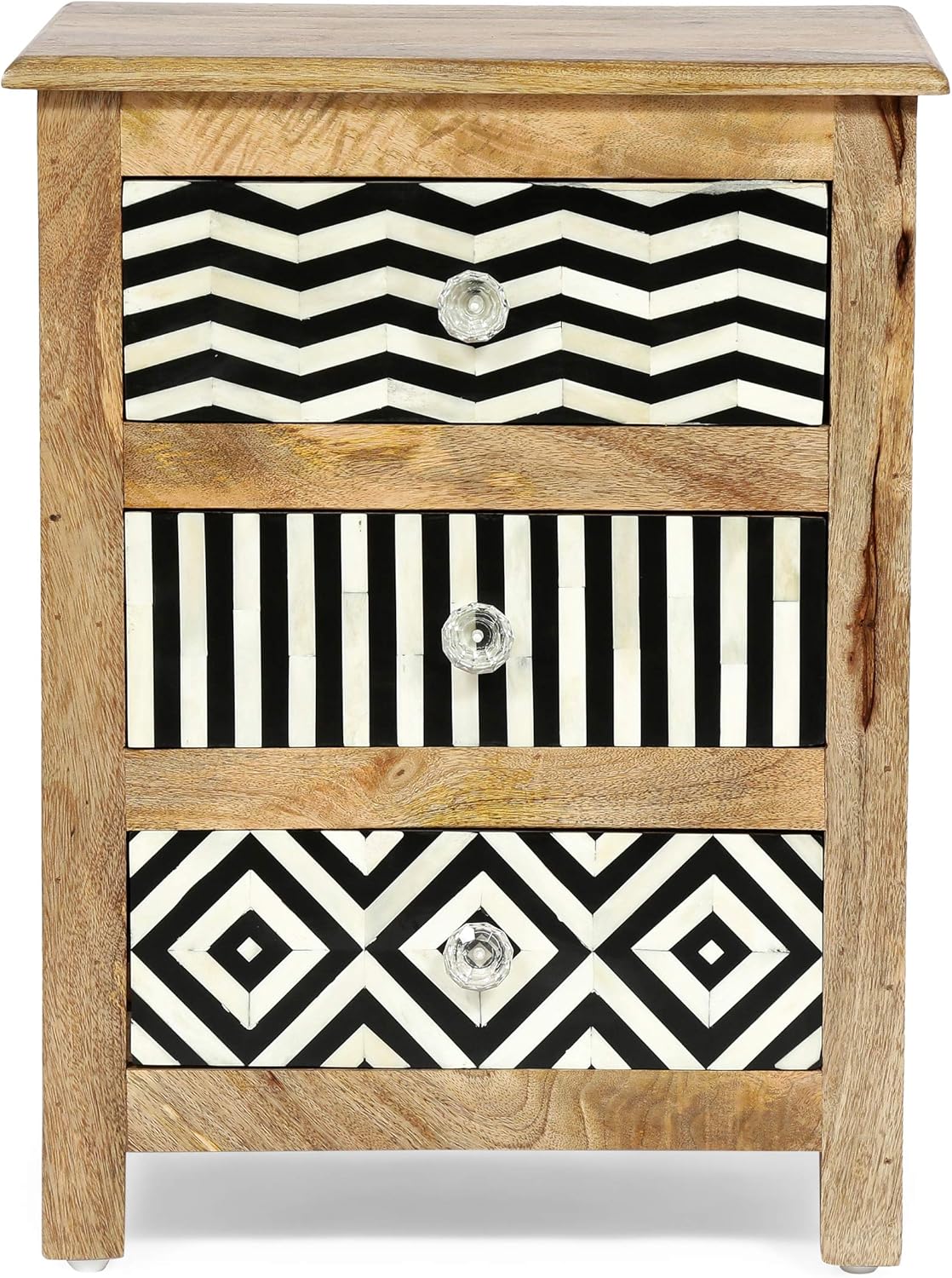 Christopher Knight Home 313645 NIGHTSTAND, Natural + Black