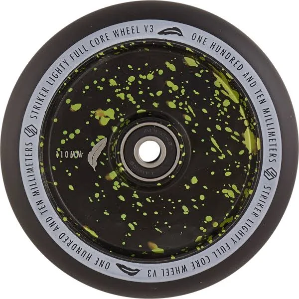 Pro Scooter Wheels Striker Lighty Full Core V3 Splash (Black/Green)