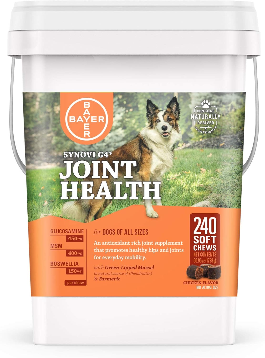 Synovi G4 Dog Joint Supplement Chews for Dogs of All Ages, Sizes and Breeds Pack of 2