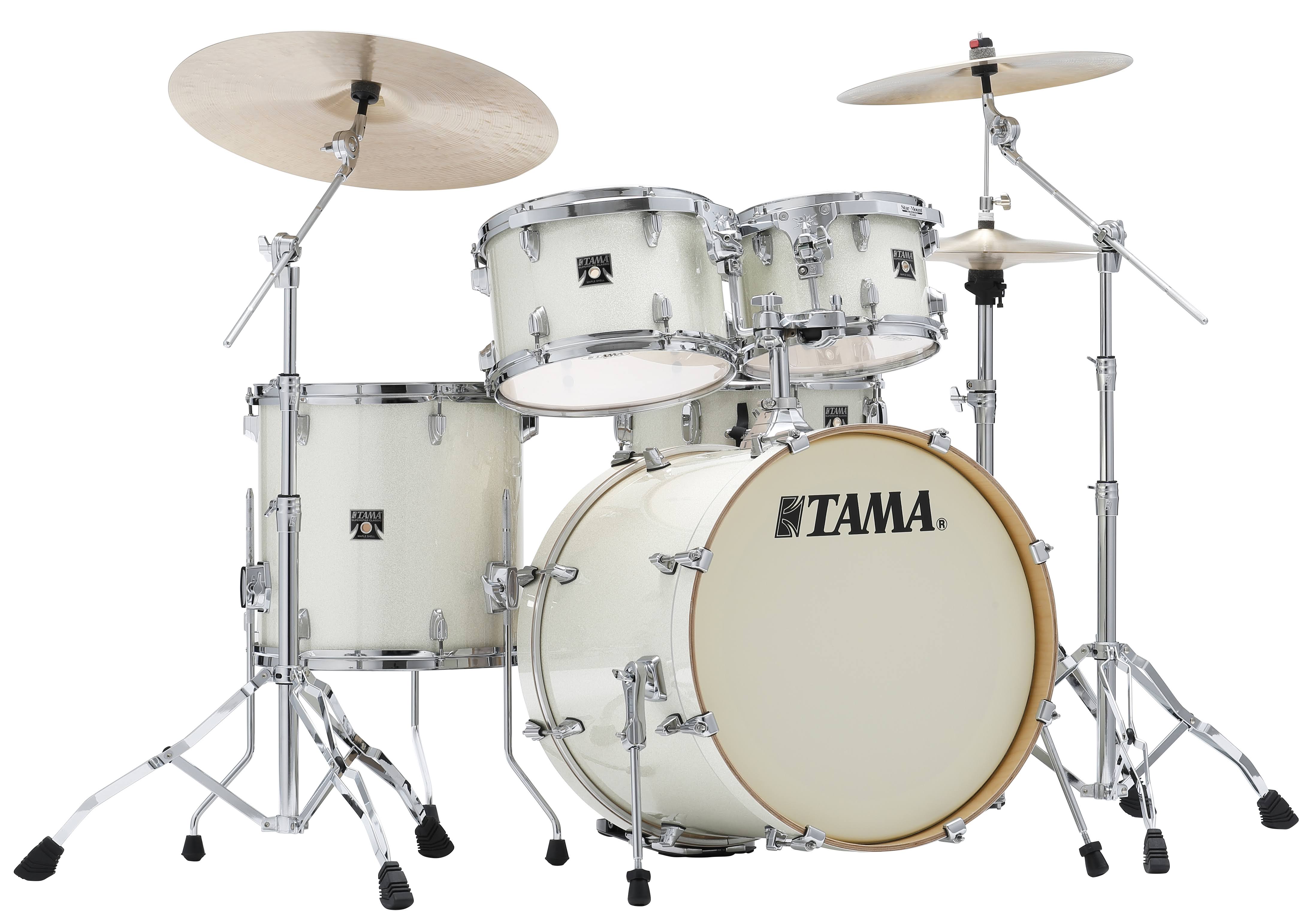 Tama Superstar Classic 5-Piece Shell Pack with 20x22 Bass Drum Vintage White Sparkle
