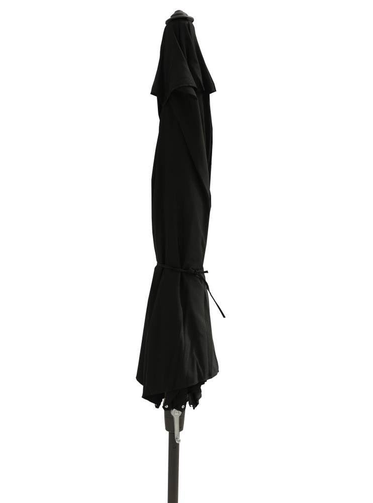SimplyShade 9-ft Black slide-tilt Market Patio Umbrella | USA38A278MT-LS-BLACK
