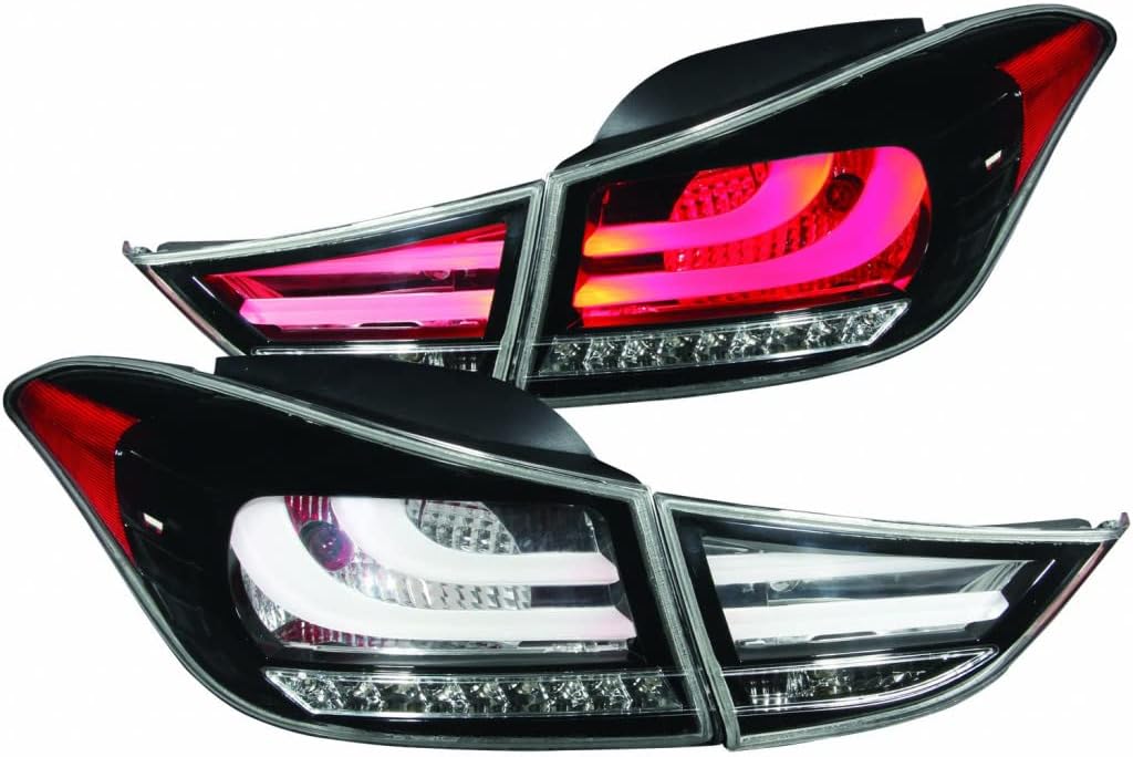 ANZO For Hyundai Elantra 2011 2012 2013 Tail Lights LED Black 4pc | 321298