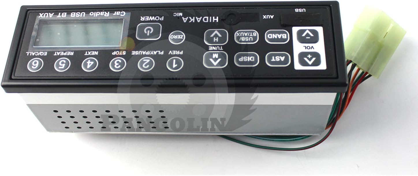 PANGOLIN Universal Car Bluetooth USB AUX-in 24 Volt Excavator Radio for Hitachi Komatsu Kato Excavator Spare Parts