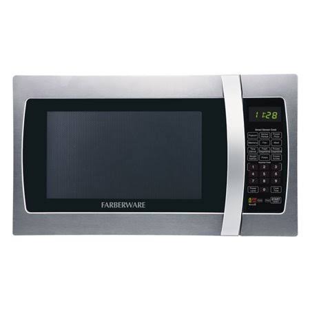 Farberware FMO13AHTBKI 1.3 Cu. ft. 1100-Watt Microwave Oven with Sensor, Stainless/Black