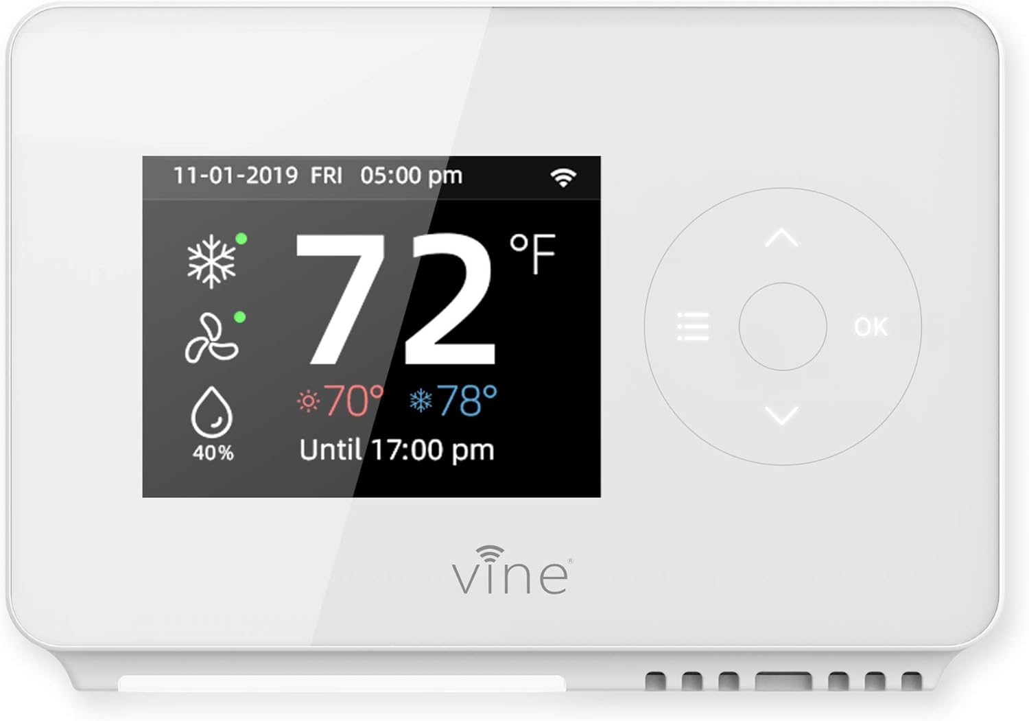 Vine Smart Wifi 7day/8period Programmable Thermostat Model TJ-225, Compatible with Alexa and Google assistant Pack of 2