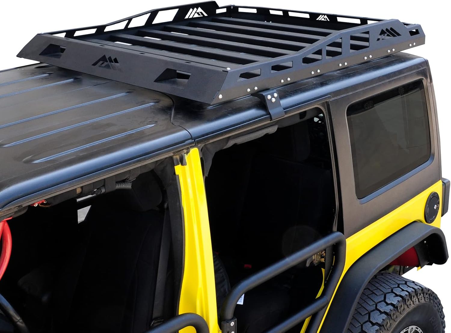 Paramount Roof Rack Cargo Carrier Basket Hard Rooftop Fit for 07-18 Wrangler JK 2/4Door