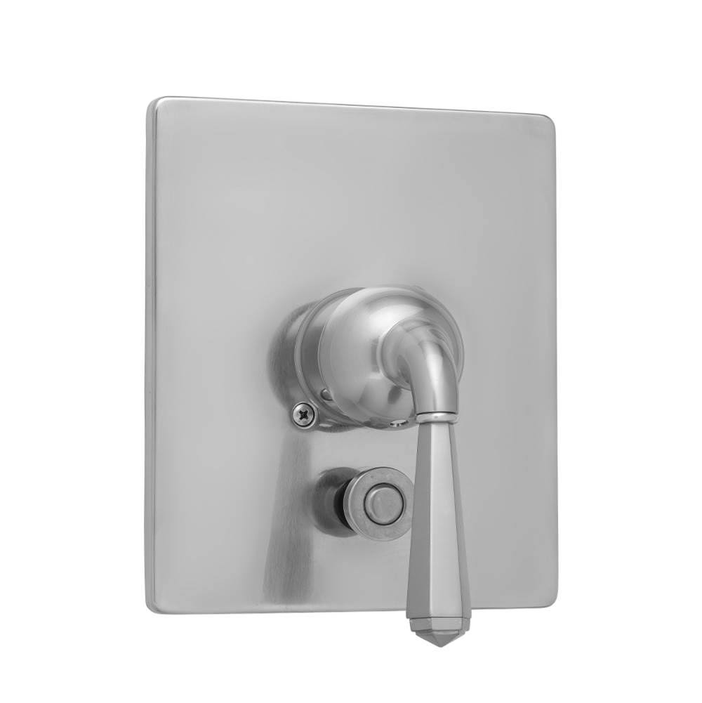 Jaclo A523-TRIM-SCU Rectangle Plate with Hex Lever Trim for Pressure Balance Valve with Built-in Diverter Satin Copper