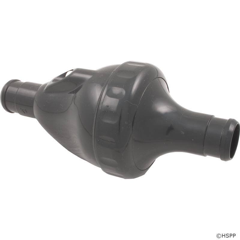 Zodiac In-Line Back-Up Valve, Black