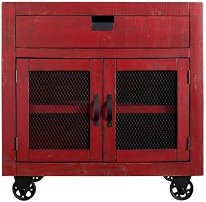 BOWERY HILL 2-Door Accent Chest in Red