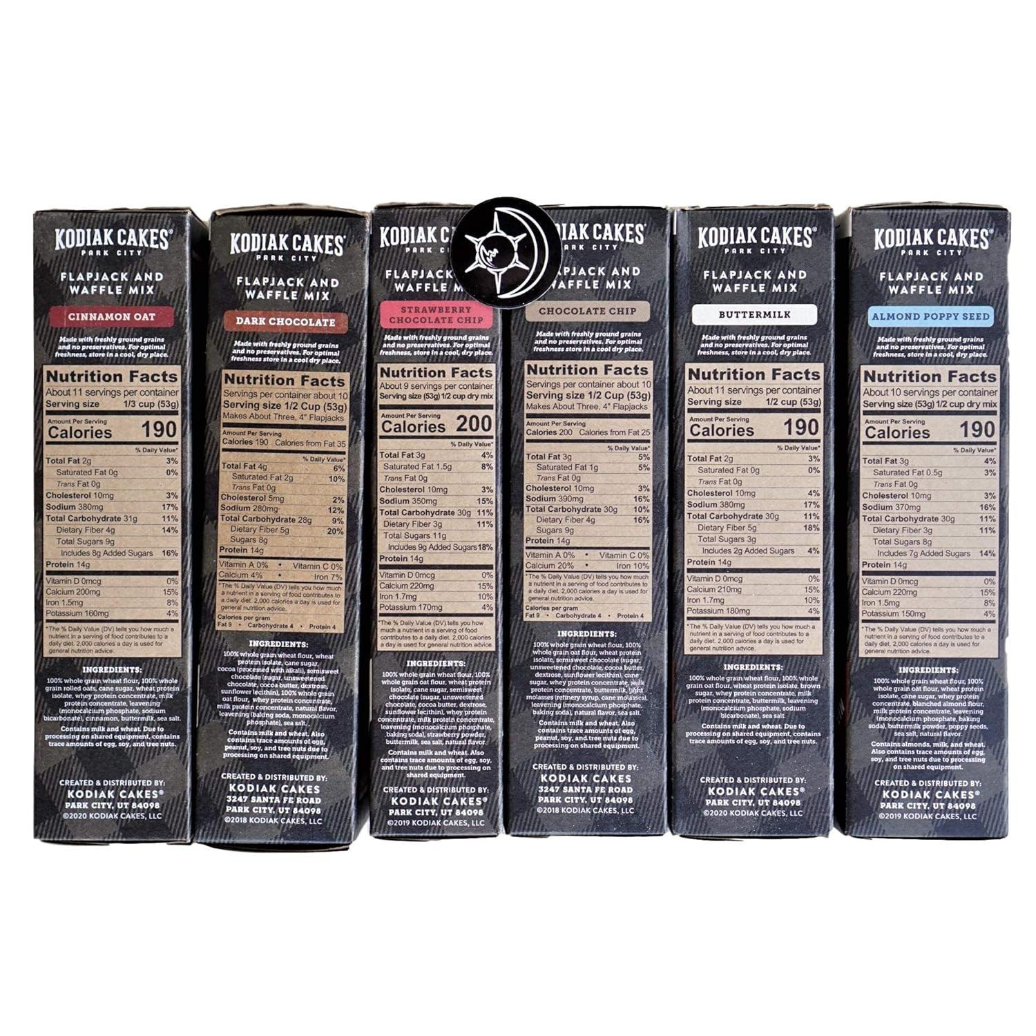 Kodiak Cakes Pancakes 6 Unique Flavors - Try Them All - Plus Fridge Magnet Pack of 2