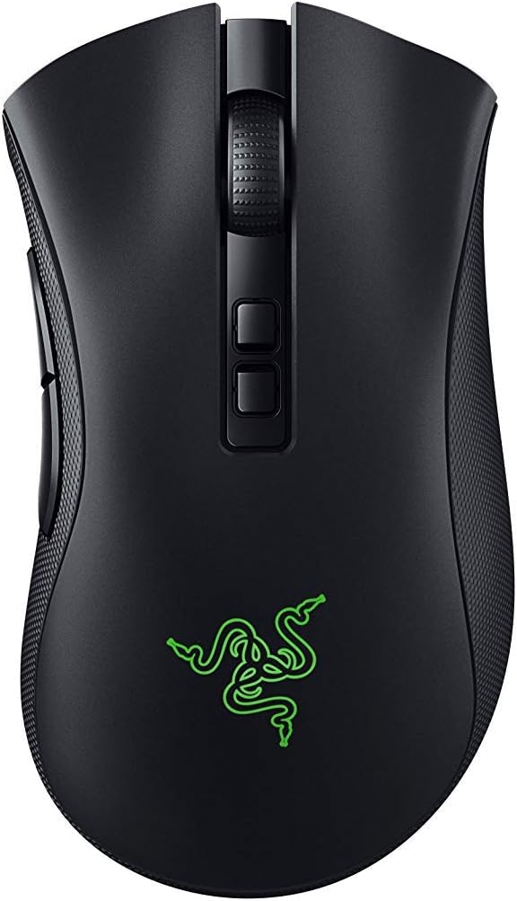 Razer DeathAdder v2 Pro Wireless Gaming Mouse: 20K DPI Optical Sensor - 3X Faster Than Mechanical Optical Switch - Chroma RGB Lighting - 8 Programmable Buttons - Classic Black (Renewed) Pack of 2