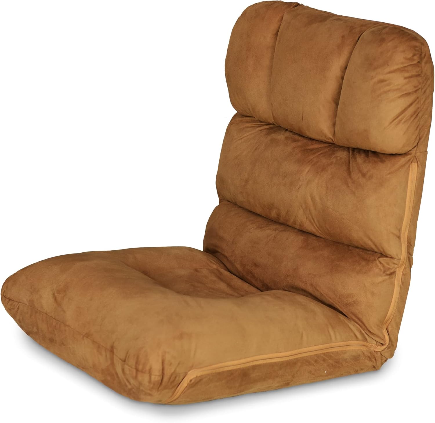 WAYTRIM 5-Position Indoor Adjustable Floor Chair, Padded Kids Gaming Sofa Chair with Backrest, Perfect for Living Room, Bedroom - Gray