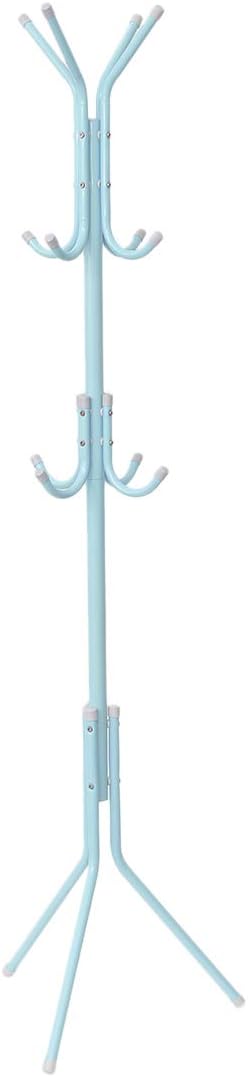 Cabilock Metal Hall Tree Coat Hat Rack Coat Rack Coat Tree Hat Hanger Holder with 12 Hooks (Pink) Pack of 2