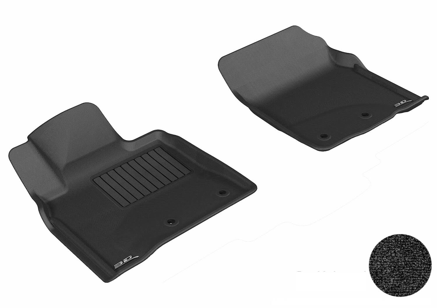 3D MAXpider L1LX04412209 - Classic Black Front Row Floor Mat