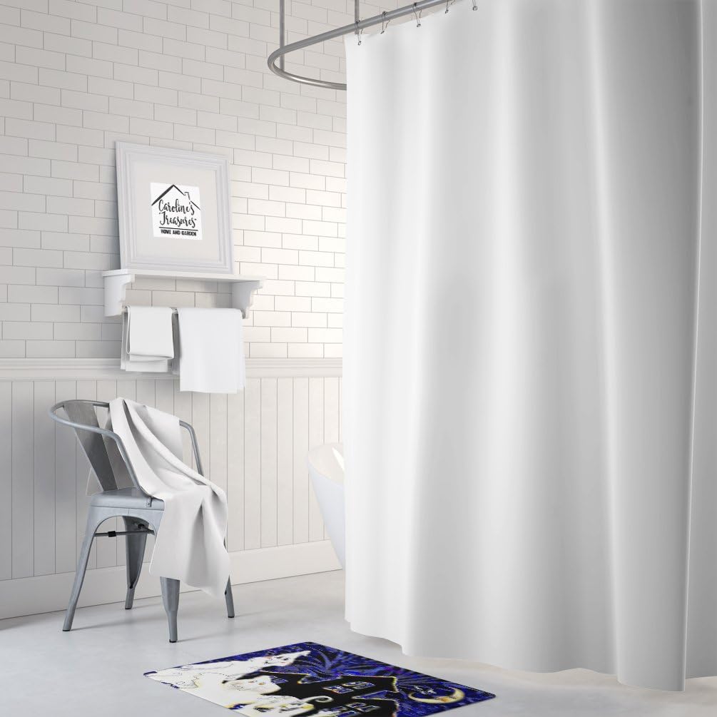 Caroline's Treasures PJC1072RUG The Gang's All Here Ghosts Halloween Bath Mat Machine Washable Anti-Fatigue Memory Foam Kitchen Rug, 19 X 27, Multicolor